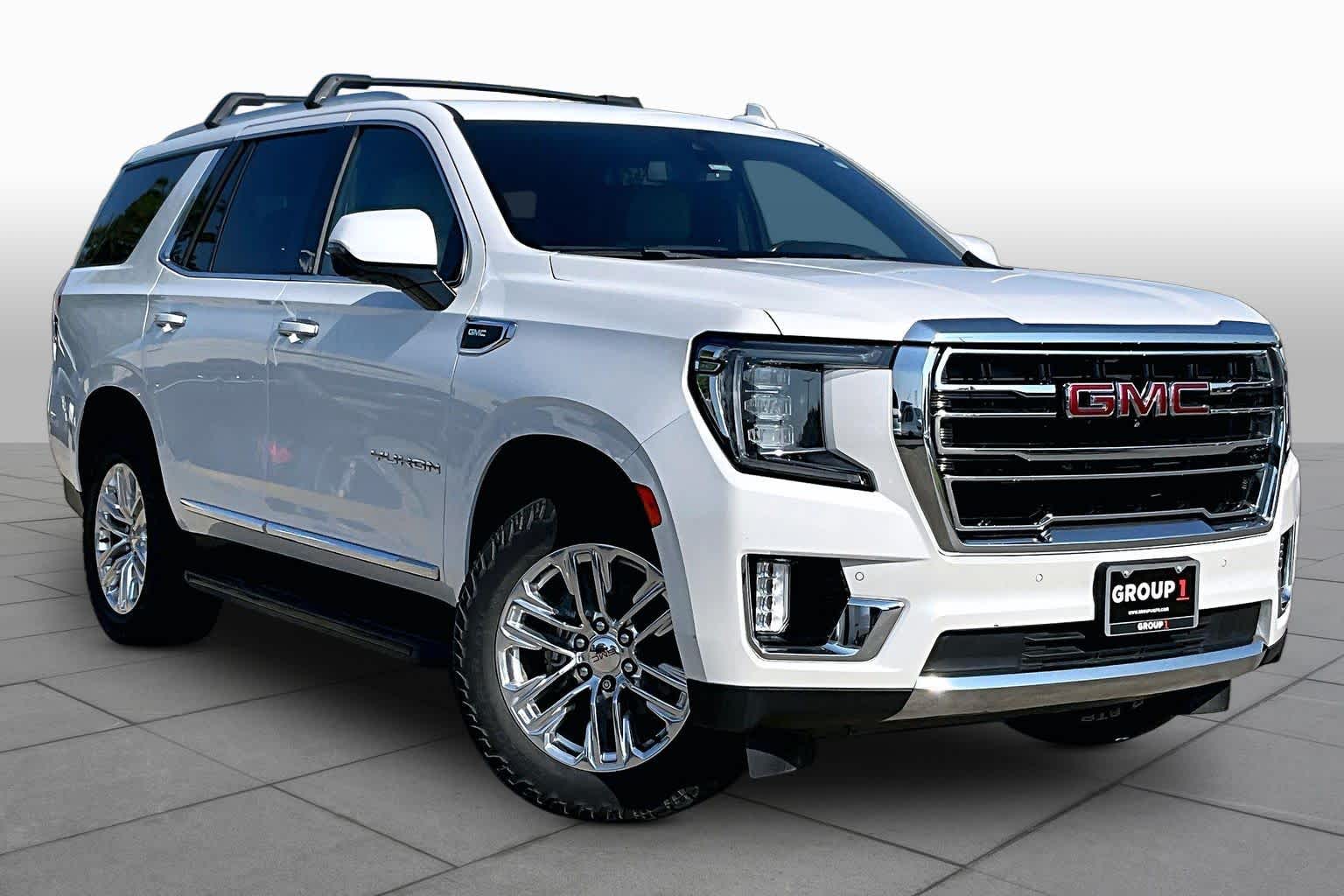 2021 GMC Yukon SLT White Frost Tricoat at Lone Star Chevrolet