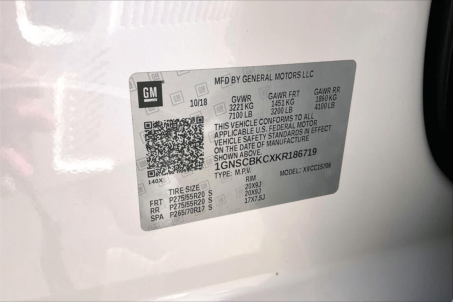 2019 Chevrolet Tahoe LT Iridescent Pearl Tricoat at AutoNation Ford Gulf Fwy