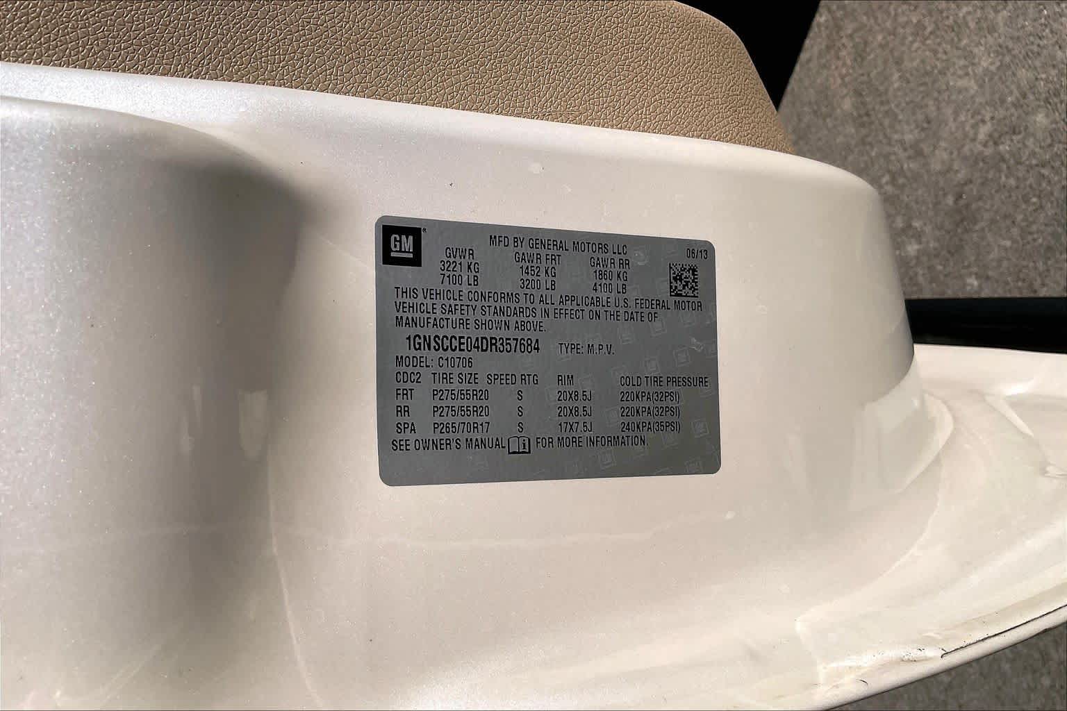 2013 Chevrolet Tahoe LTZ White Diamond Tricoat at Honda of Clear Lake