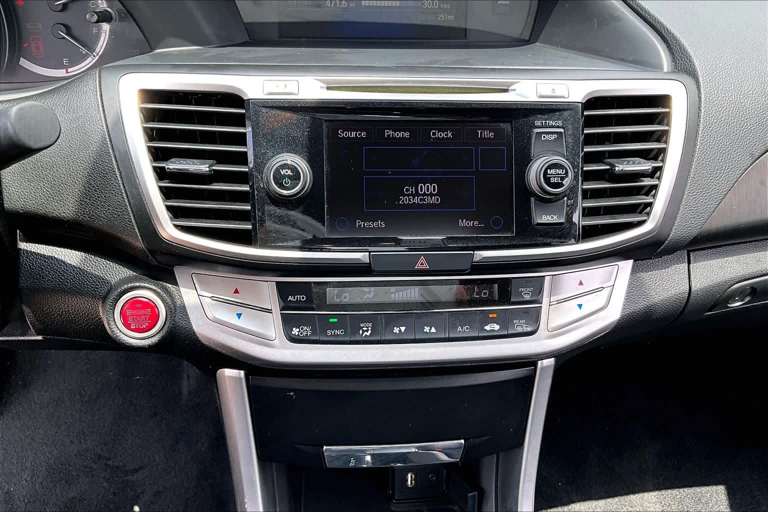 2015 Honda Accord EX-L Alabaster Silver Metallic at Tomball Ford