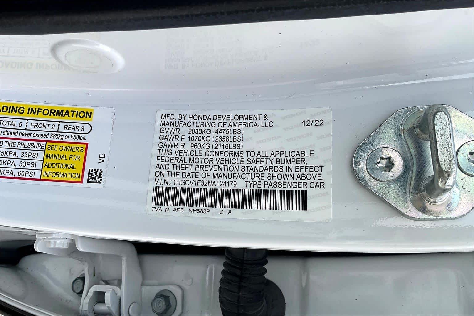 2022 Honda Accord Sport Platinum White Pearl at Honda of Clear Lake