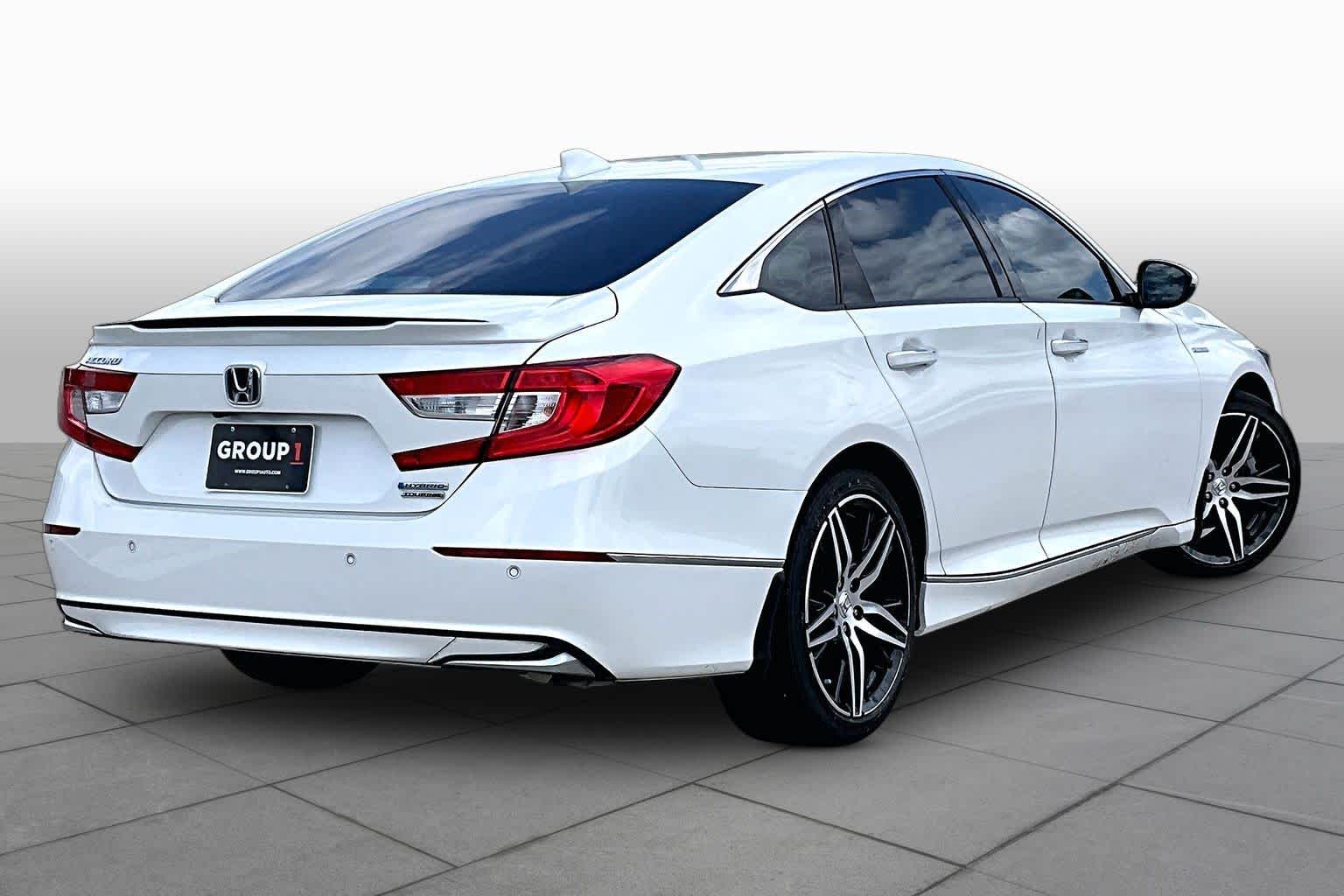 2022 Honda Accord Hybrid Touring Platinum White Pearl at AutoNation Chevrolet Gulf Fwy