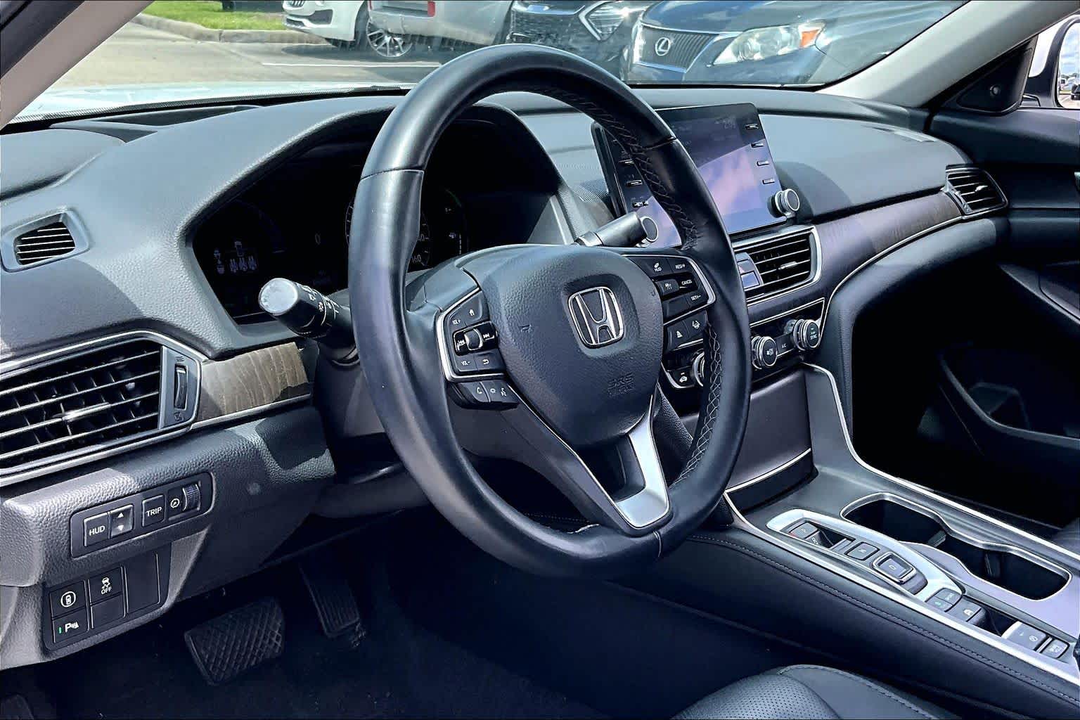 2022 Honda Accord Hybrid Touring Platinum White Pearl at AutoNation Chevrolet Gulf Fwy
