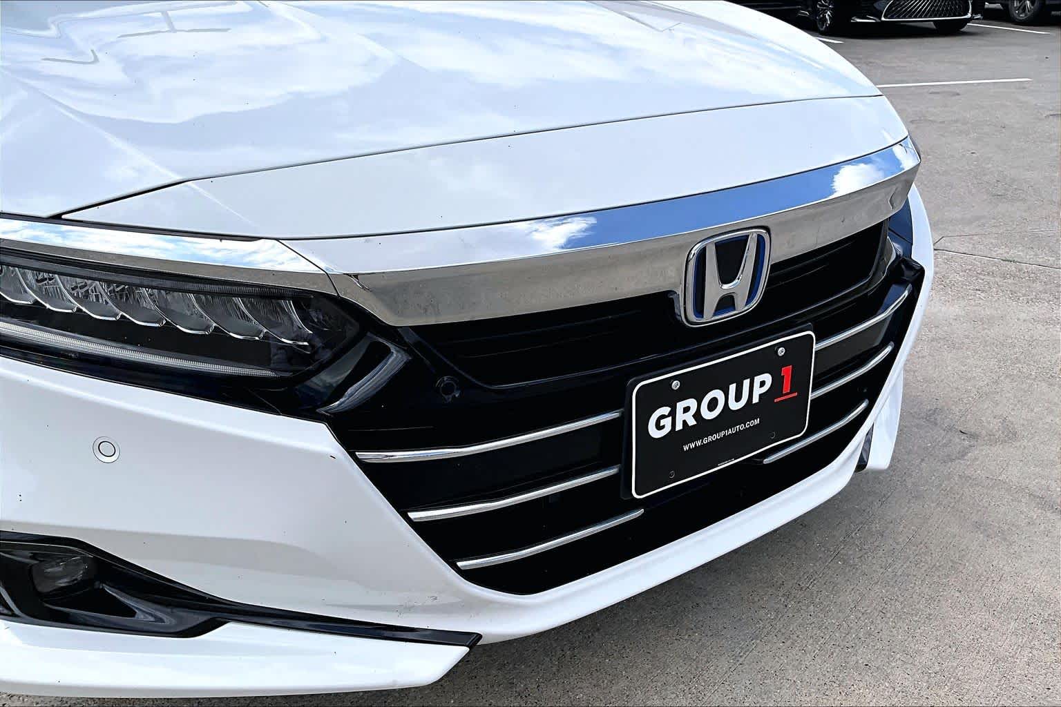 2022 Honda Accord Hybrid Touring Platinum White Pearl at AutoNation Chevrolet Gulf Fwy