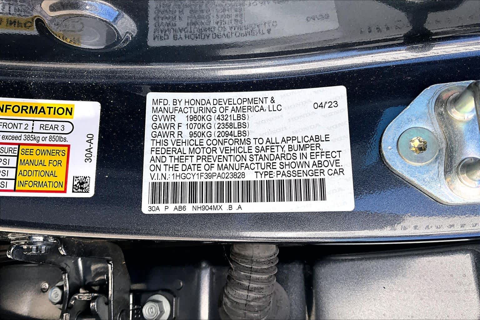 2023 Honda Accord EX Meteorite Gray Metallic at Honda of Clear Lake