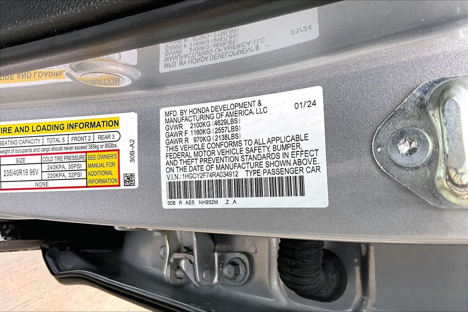 2024 Honda Accord Hybrid Sport-L Solar Silver Metallic at Honda of Clear Lake