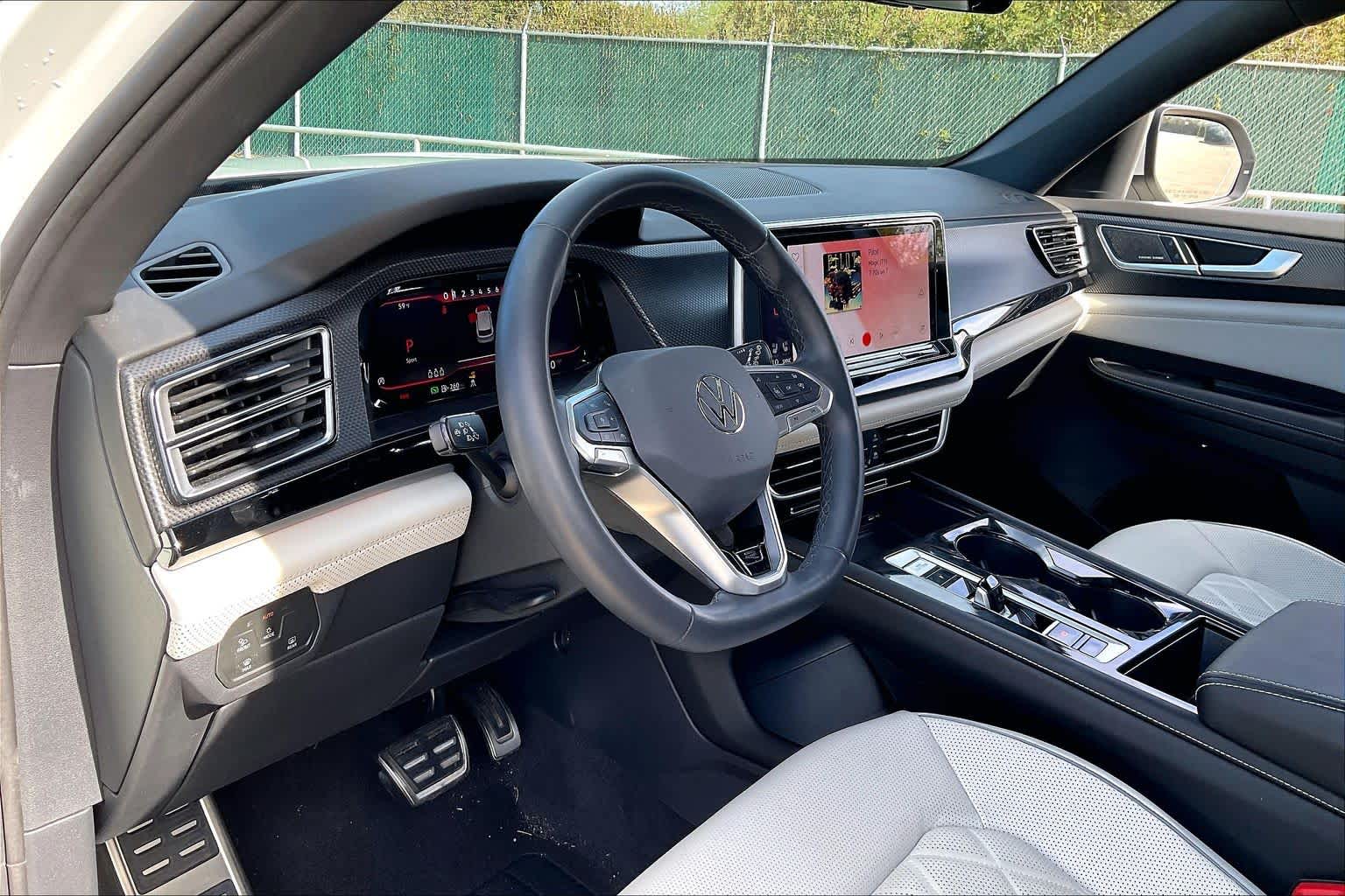 2024 Volkswagen Atlas Cross Sport 2.0T SEL Premium R-Line Opal White Pearl at Texan GMC Buick