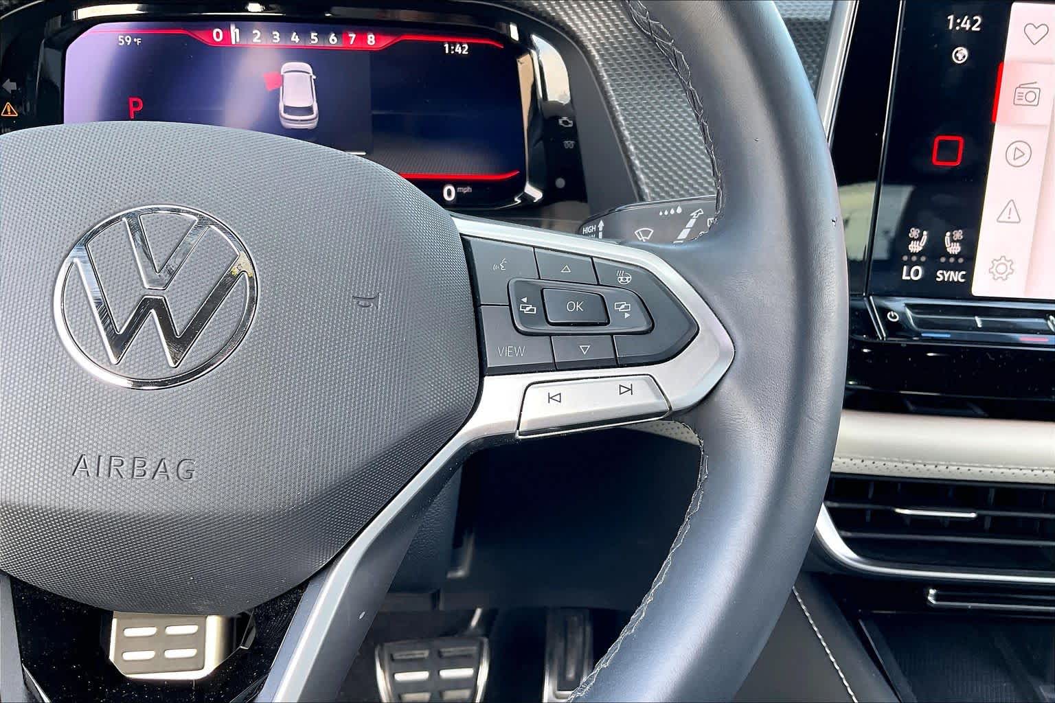 2024 Volkswagen Atlas Cross Sport 2.0T SEL Premium R-Line Opal White Pearl at Texan GMC Buick