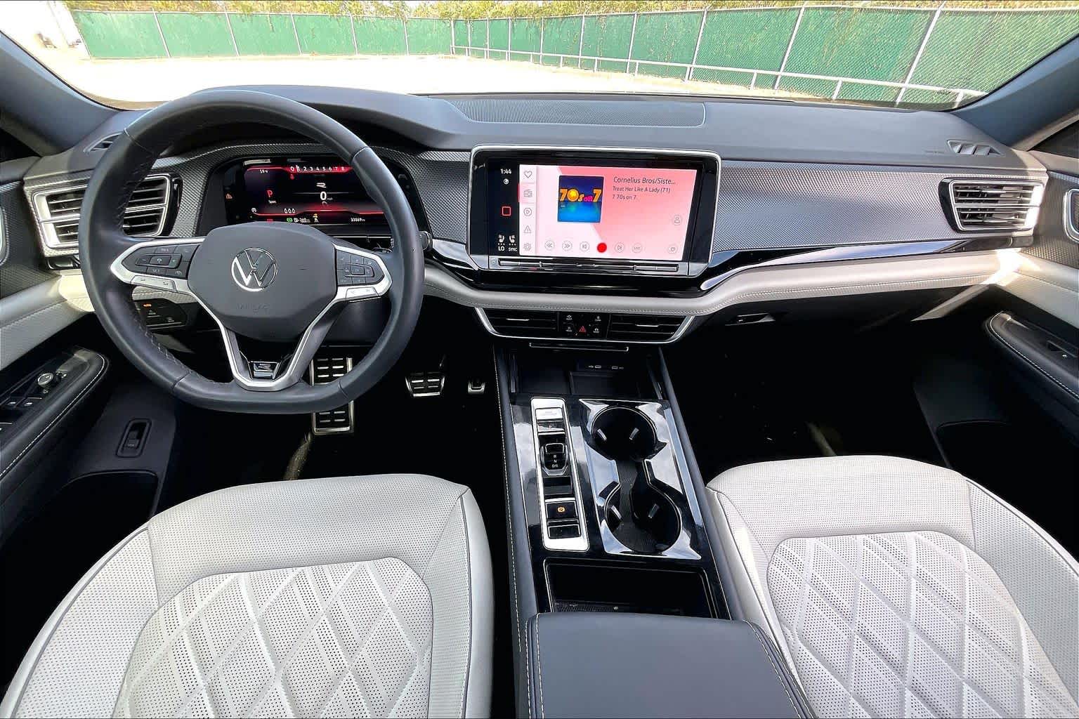 2024 Volkswagen Atlas Cross Sport 2.0T SEL Premium R-Line Opal White Pearl at Texan GMC Buick