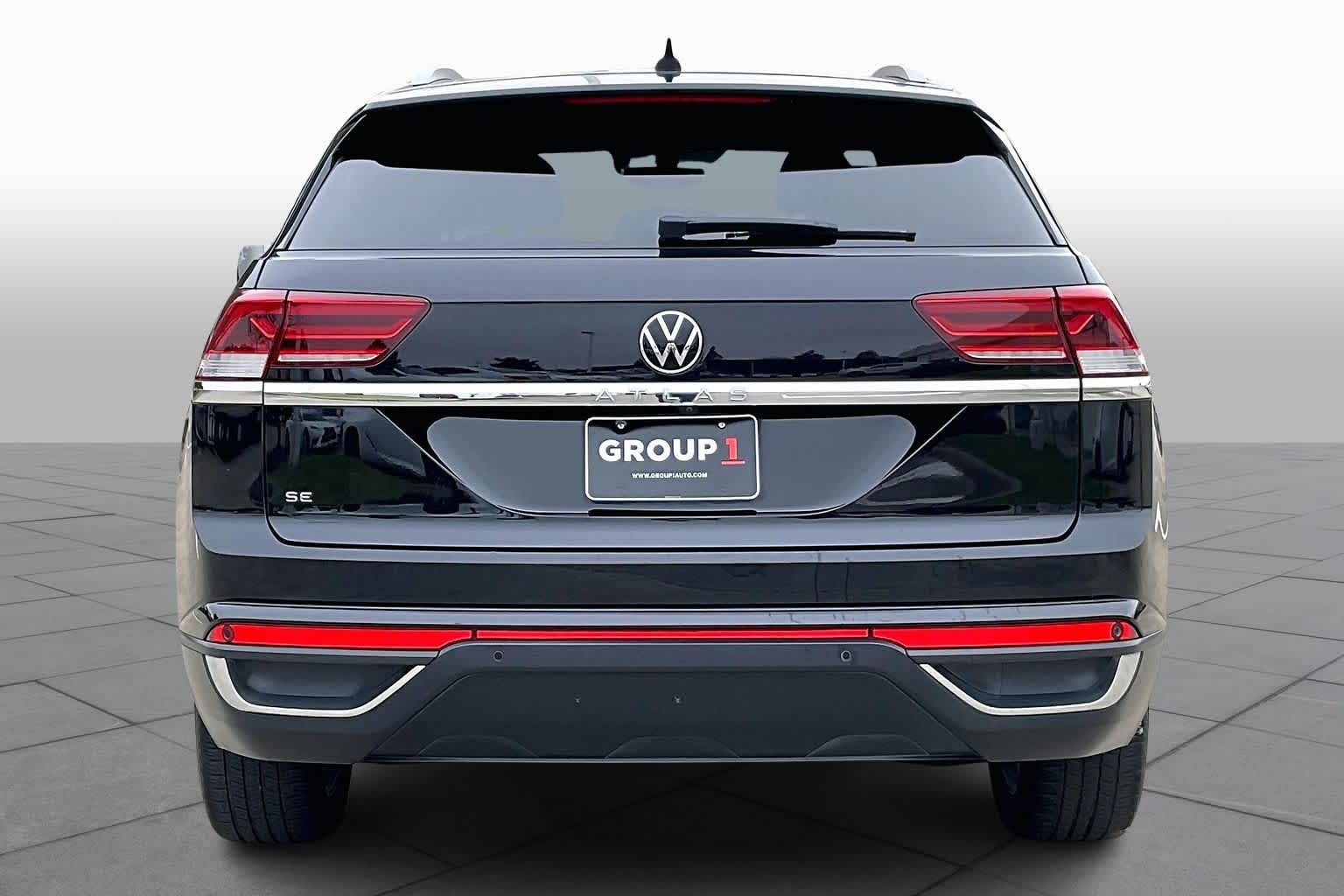 2021 Volkswagen Atlas Cross Sport 2.0T SE w/Technology Deep Black Pearl at AutoNation Chrysler Jeep Dodge Ram Spring