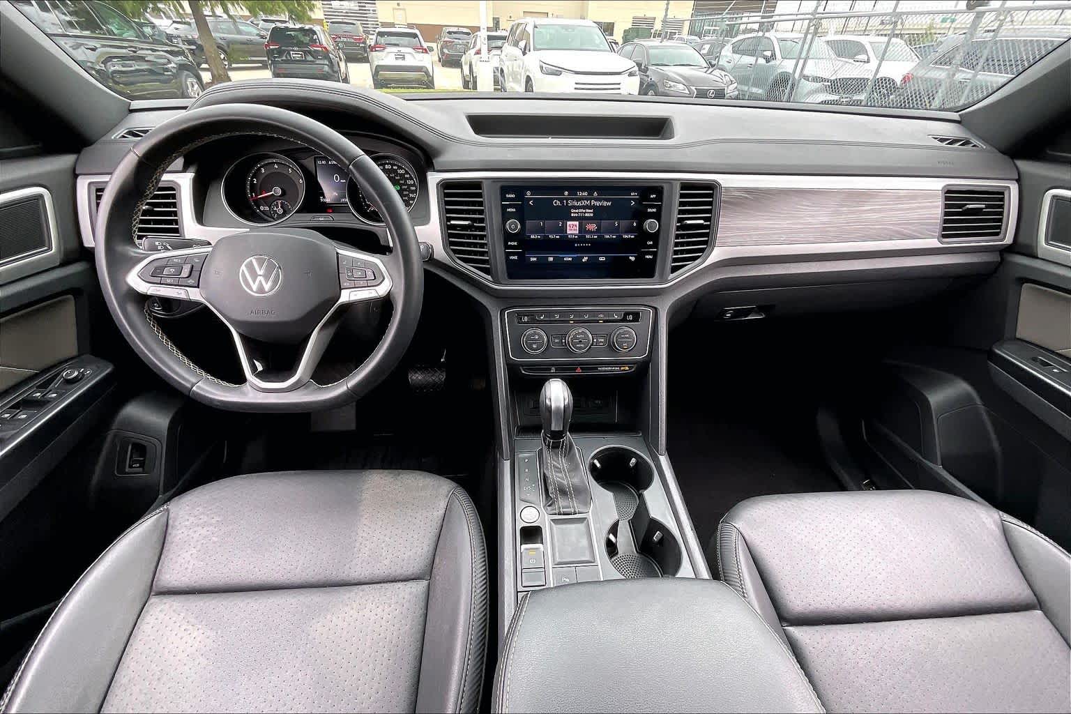 2021 Volkswagen Atlas Cross Sport 2.0T SE w/Technology Deep Black Pearl at AutoNation Chrysler Jeep Dodge Ram Spring