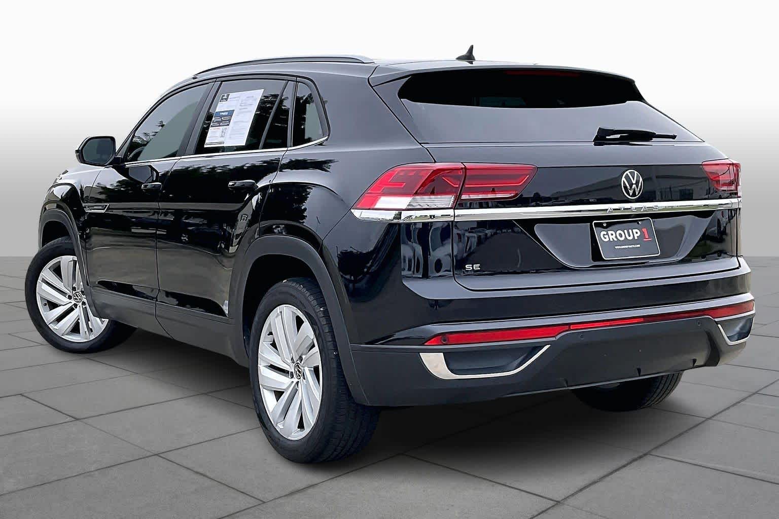 2021 Volkswagen Atlas Cross Sport 2.0T SE w/Technology Deep Black Pearl at AutoNation Chrysler Jeep Dodge Ram Spring