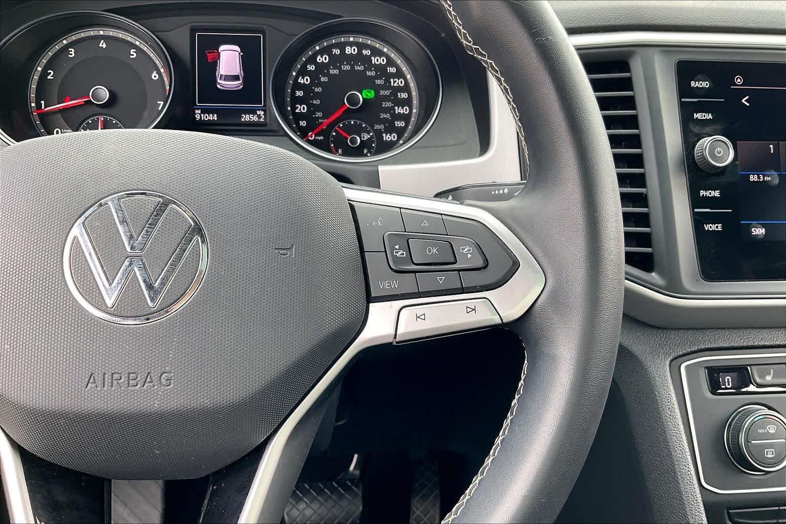 2021 Volkswagen Atlas Cross Sport 2.0T SE w/Technology Deep Black Pearl at AutoNation Chrysler Jeep Dodge Ram Spring