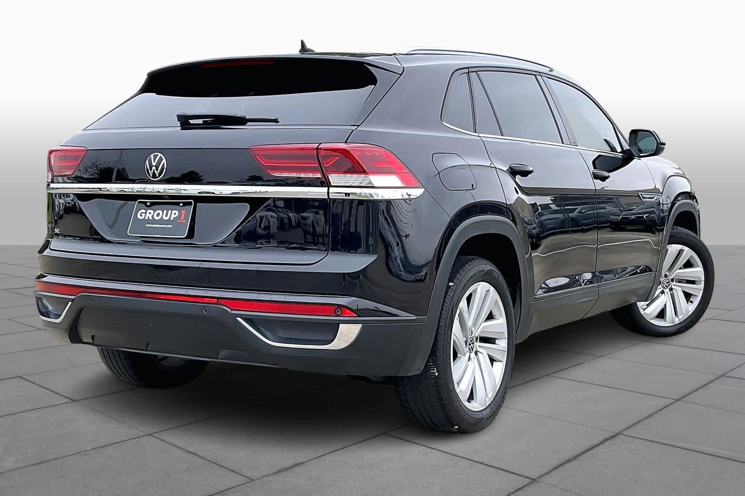 2021 Volkswagen Atlas Cross Sport 2.0T SE w/Technology Deep Black Pearl at AutoNation Chrysler Jeep Dodge Ram Spring
