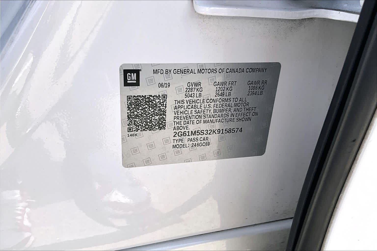 2019 Cadillac XTS Luxury Crystal White Tricoat at Davis Chevrolet