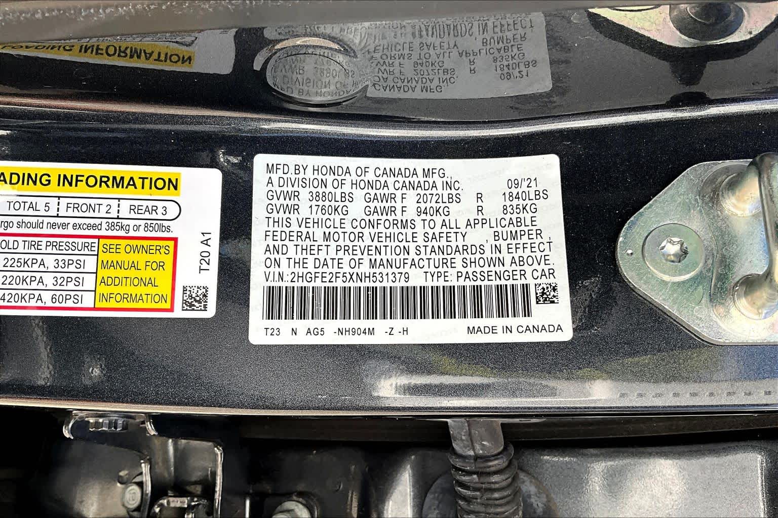 2022 Honda Civic Sport Meteorite Gray Metallic at Honda of Clear Lake