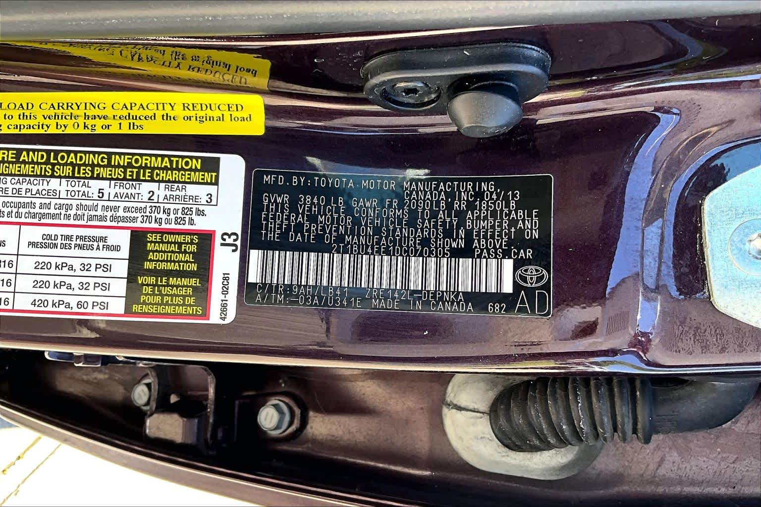 2013 Toyota Corolla LE Special Edition Black Currant Metallic at Lexus Southwest Houston
