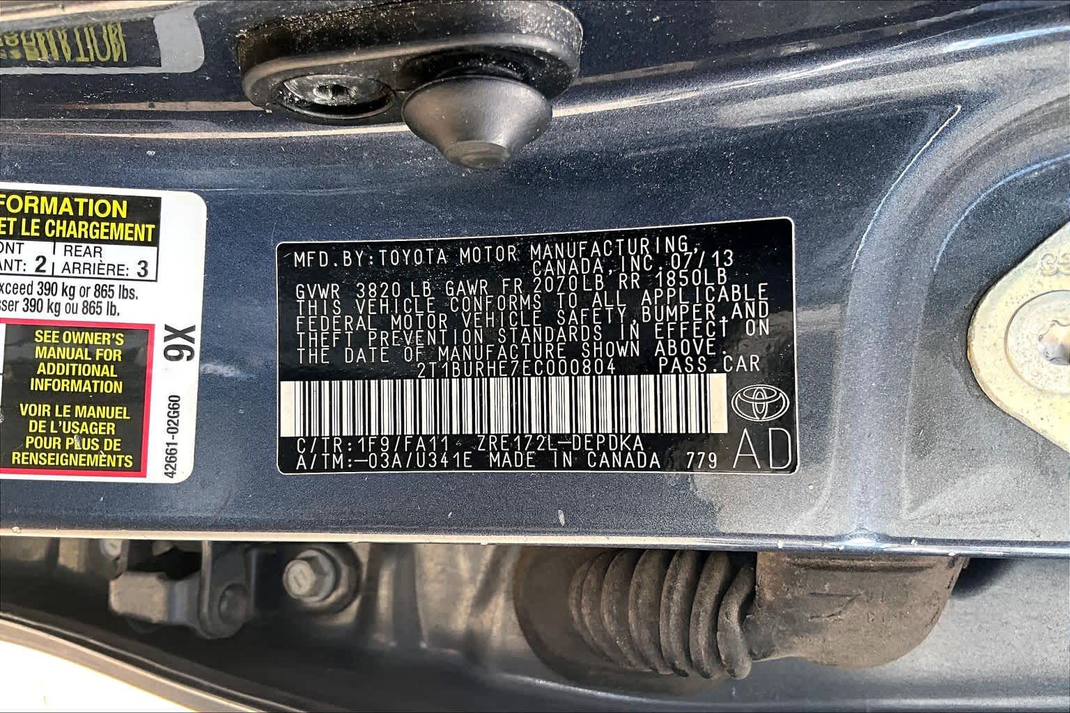 2014 Toyota Corolla L Slate Metallic at Group 1 Toyota Southwest