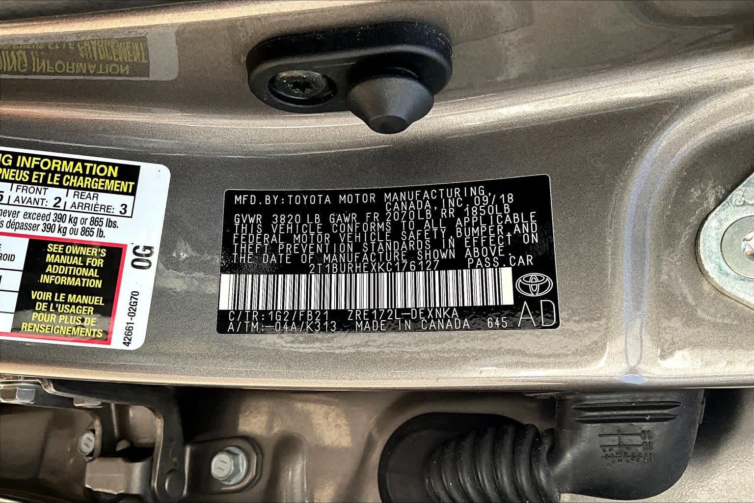 2019 Toyota Corolla LE Falcon Gray Metallic at HGreg Houston