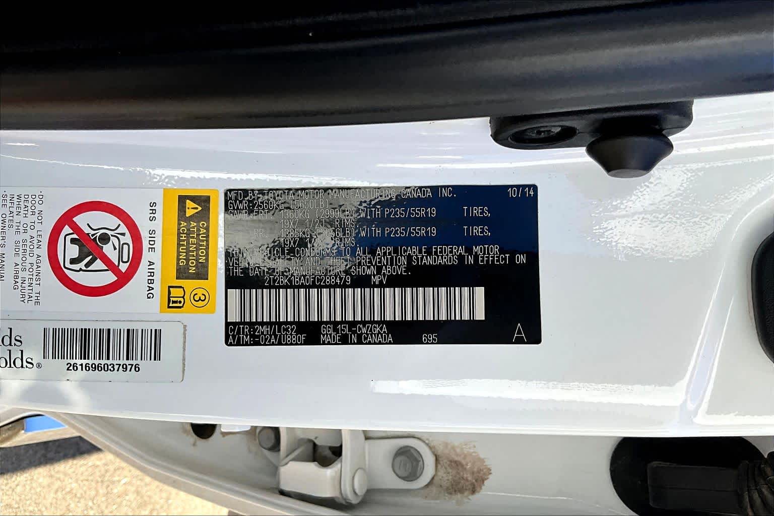 2015 Lexus RX 350  Crafted Line F Sport  Ultra White at AutoNation USA Houston