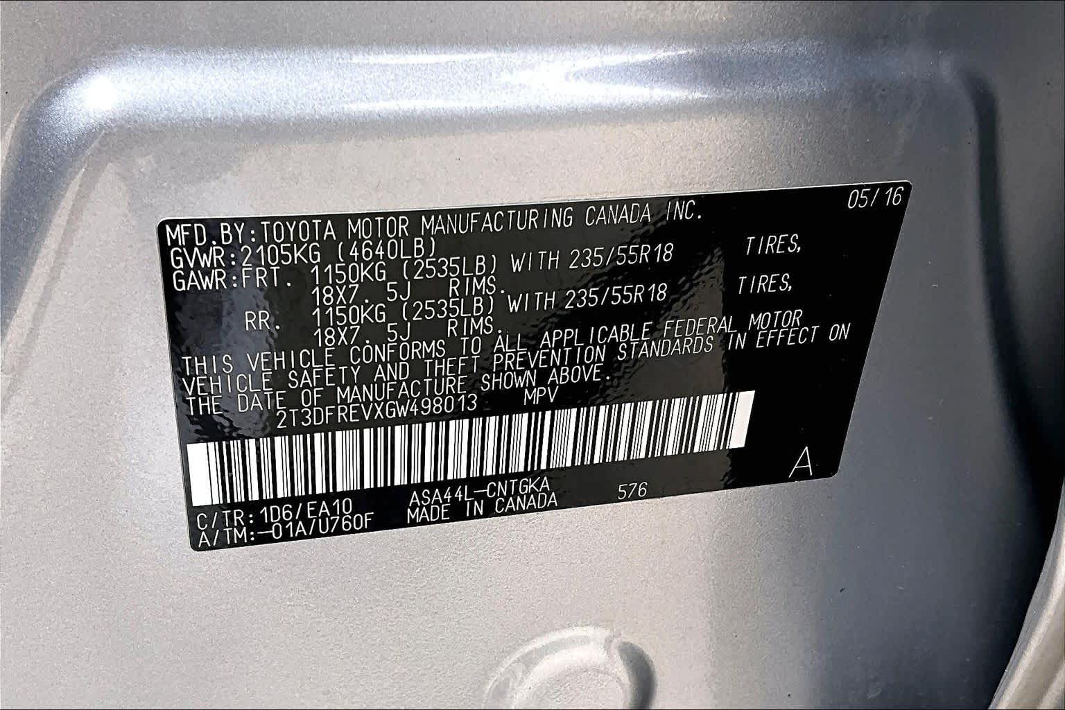 2016 Toyota RAV4 Limited Silver Sky Metallic at Westside Kia
