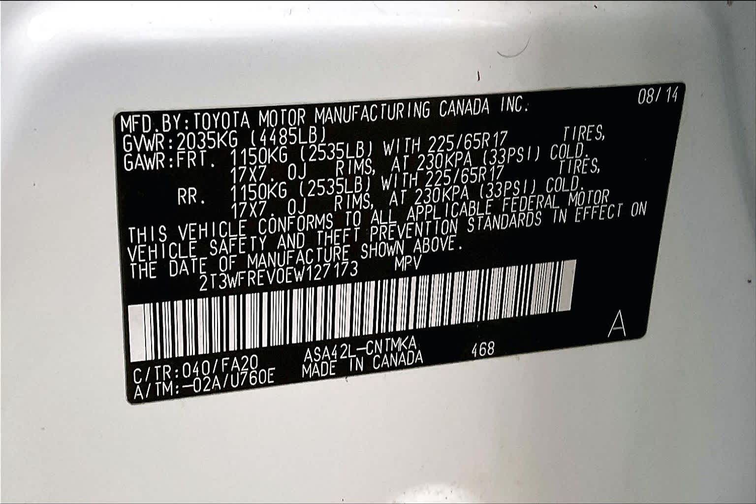 2014 Toyota RAV4 XLE Super White at Sterling McCall Acura