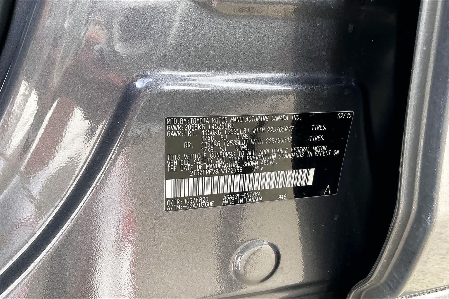 2015 Toyota RAV4 LE Magnetic Gray Metallic at Lexus Southwest Houston