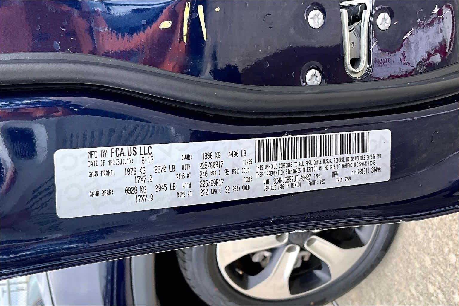 2018 Jeep Compass Latitude Jazz Blue Pearlcoat at Westside Kia