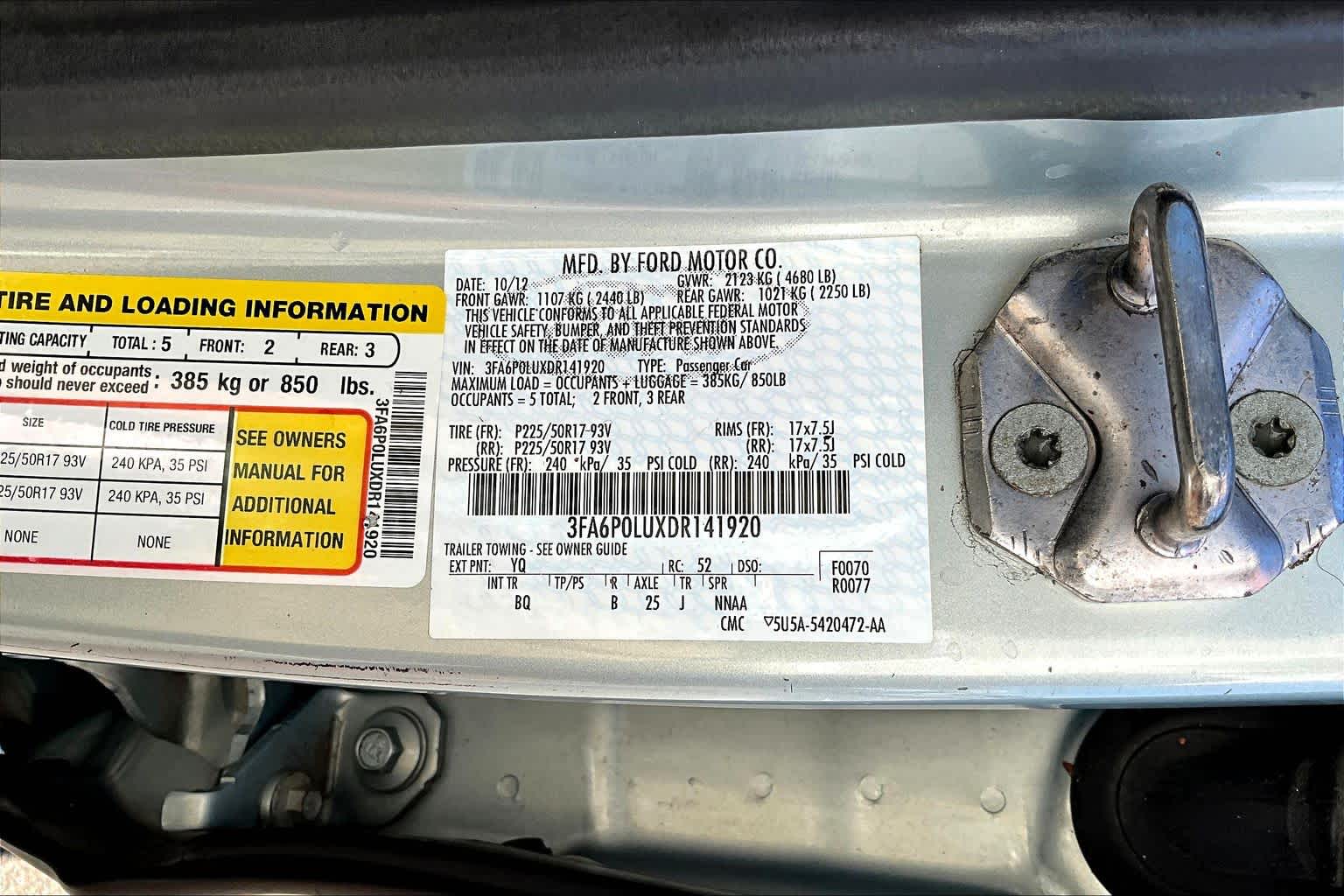 2013 Ford Fusion SE Hybrid Ice Storm at Ron Craft Chevrolet Cadillac