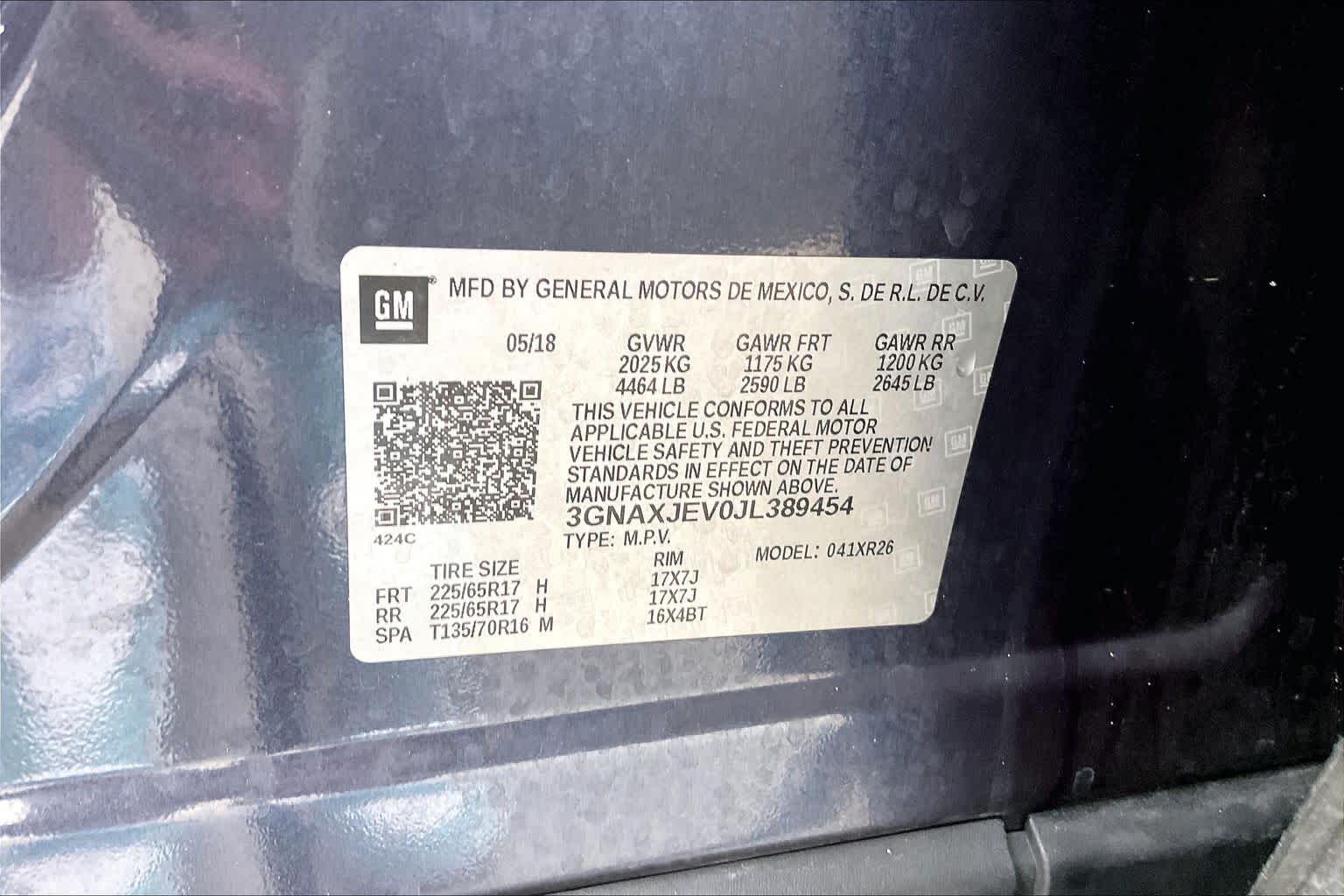 2018 Chevrolet Equinox LT Storm Blue Metallic at AutoNation Toyota Gulf Fwy