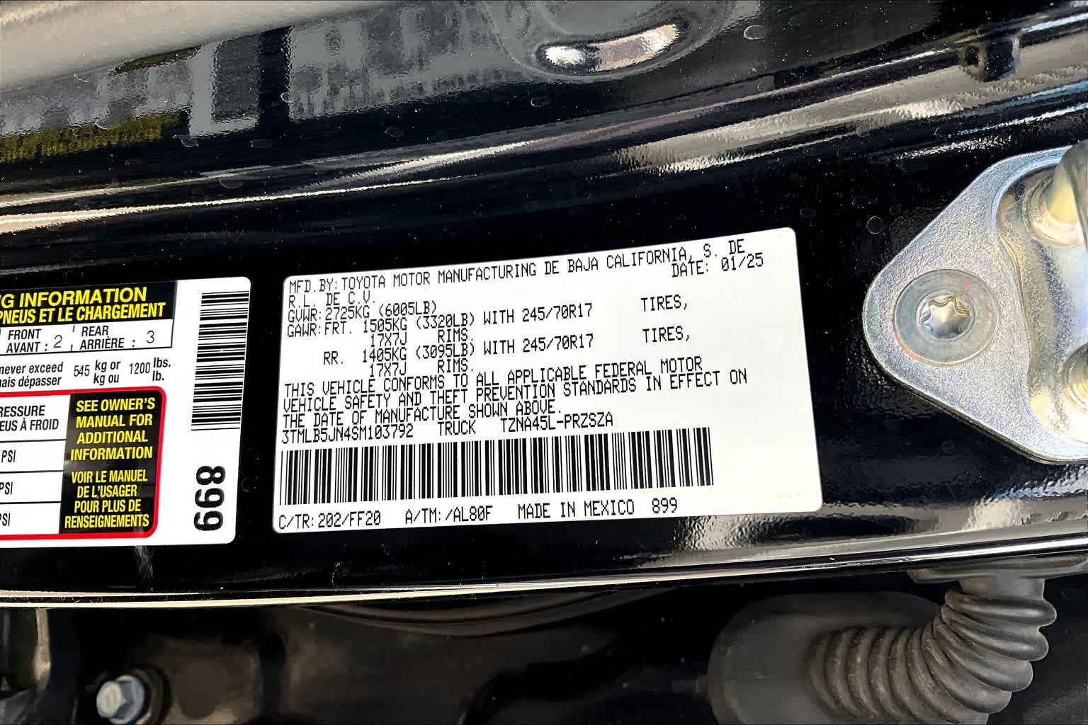 2025 Toyota Tacoma SR5 Black at Group 1 Toyota Southwest