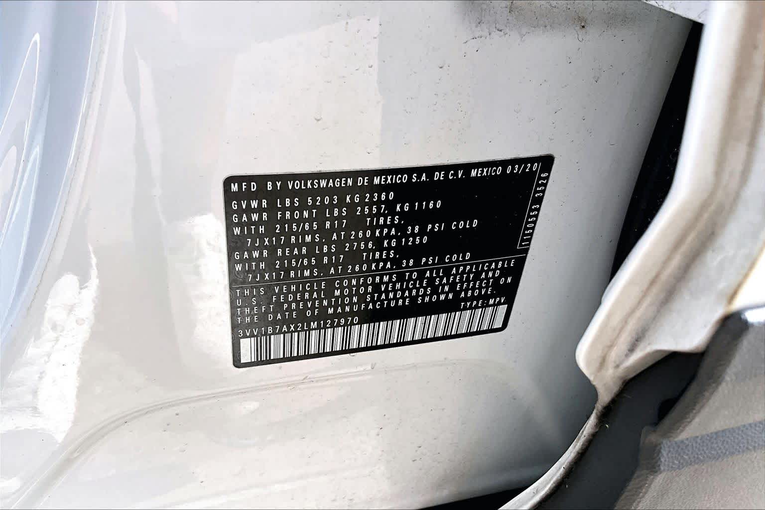 2020 Volkswagen Tiguan S Pure White at AutoNation USA Houston