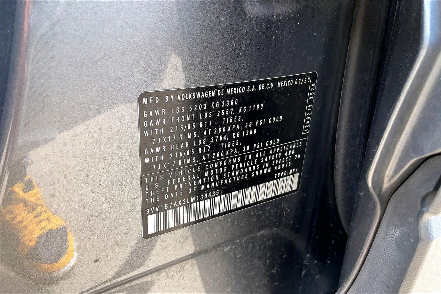 2020 Volkswagen Tiguan S Platinum Gray Metallic at HGreg Houston