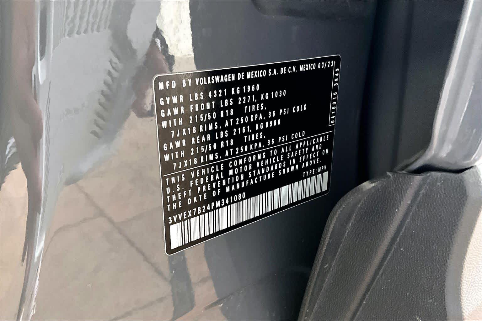 2023 Volkswagen Taos SE Pure Gray w/Black Roof at Westside Kia