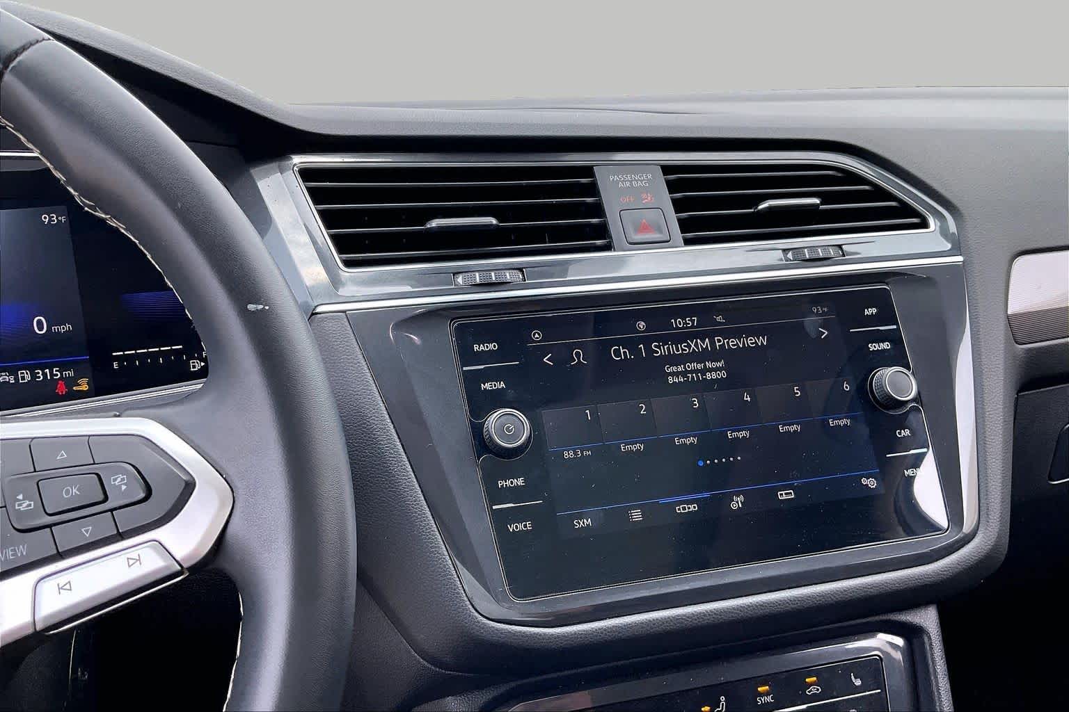 2023 Volkswagen Tiguan SE Opal White Pearl at Sterling McCall Nissan