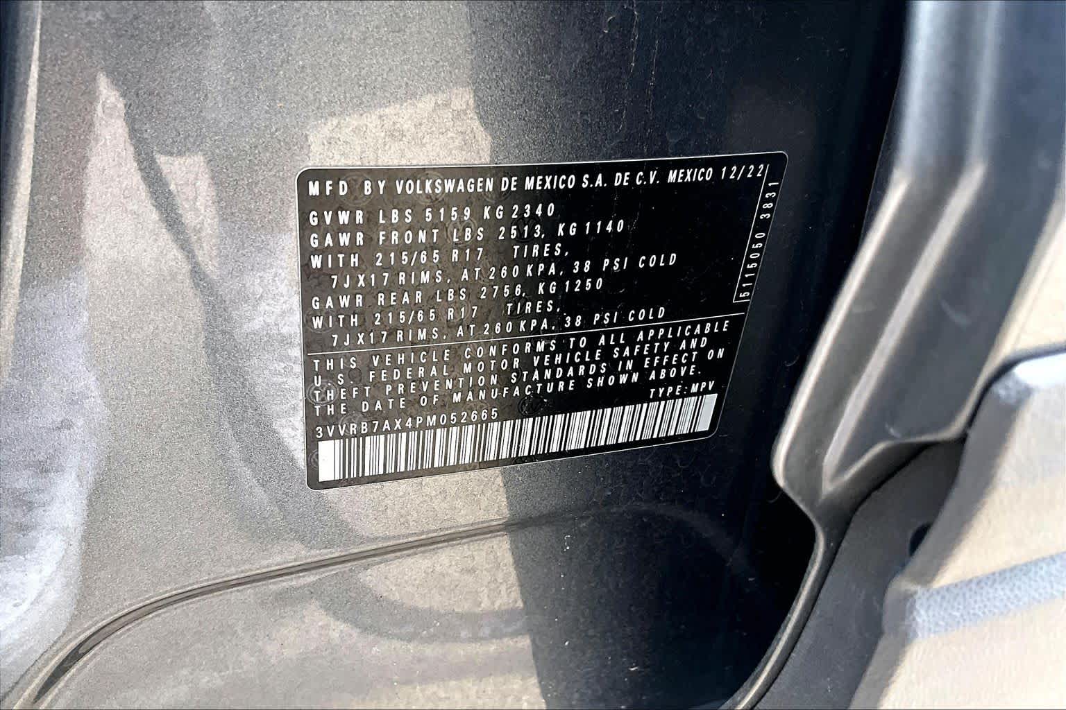 2023 Volkswagen Tiguan S Platinum Gray Metallic at Friendly Ford Crosby