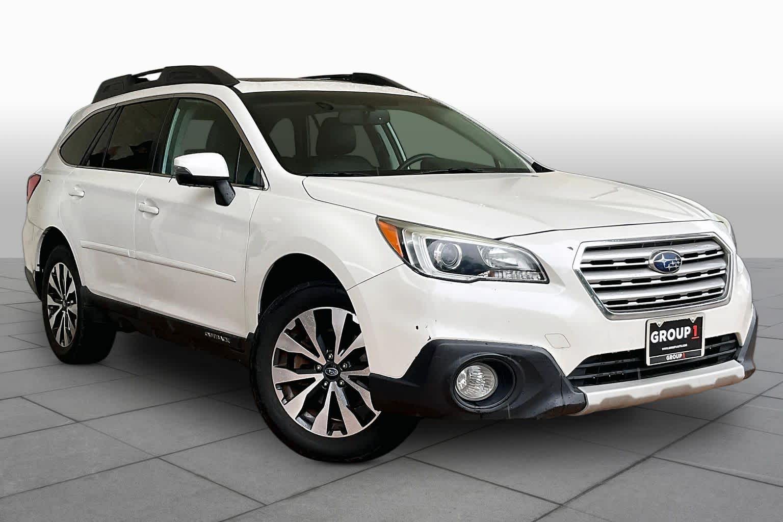 2015 Subaru Outback 2.5i Limited Crystal White Pearl at AutoNation USA Katy