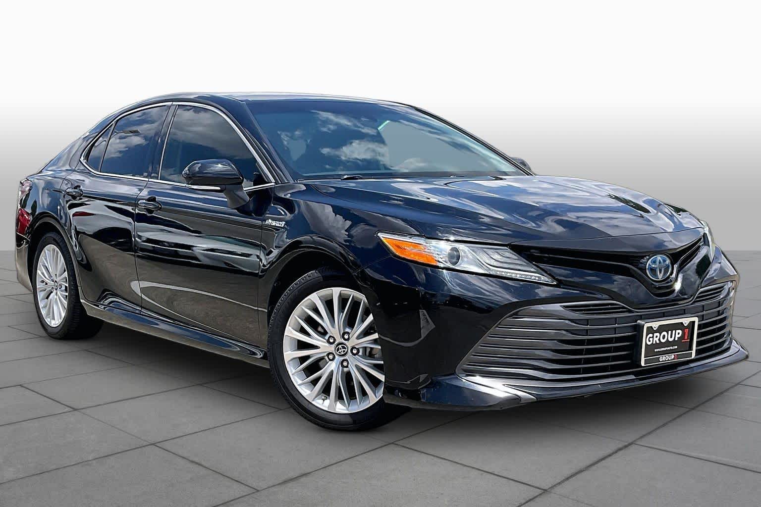 2019 Toyota Camry Hybrid XLE Midnight Black Metallic at Group 1 Toyota Southwest