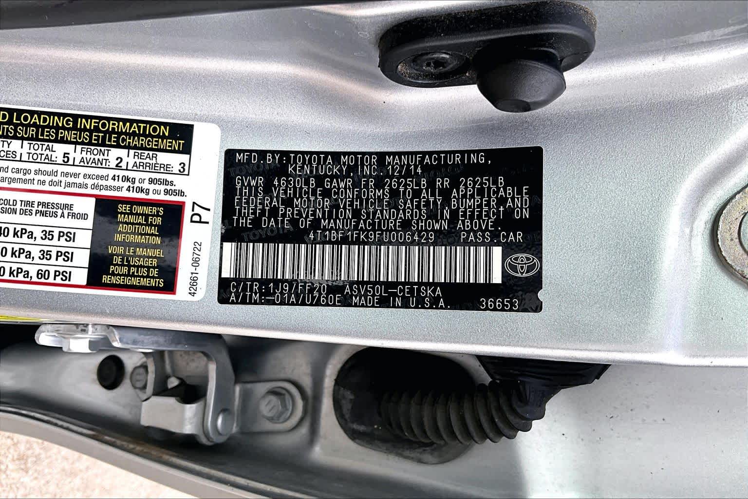 2015 Toyota Camry SE Celestial Silver Metallic at Lexus of Clear Lake