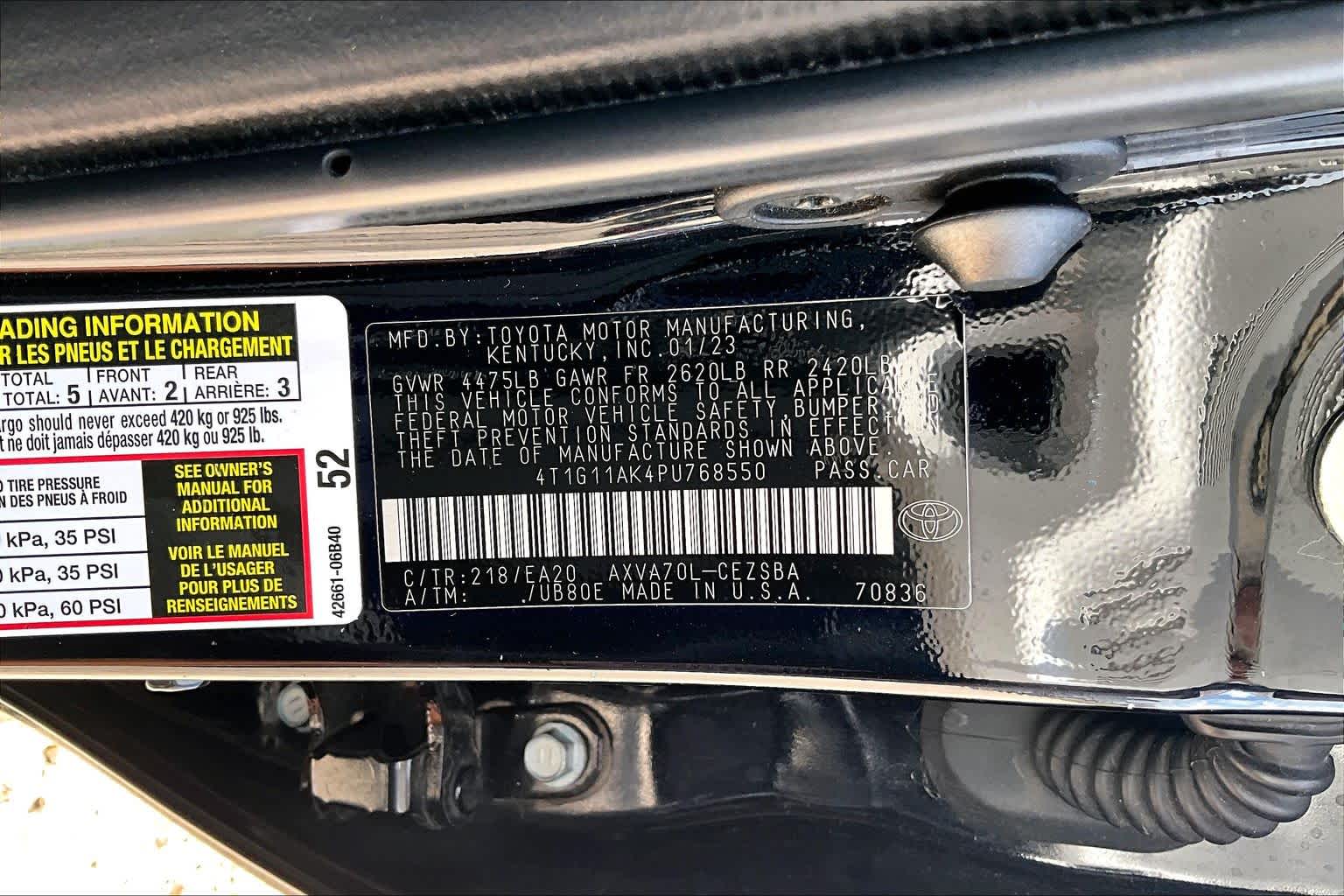 2023 Toyota Camry SE Midnight Black Metallic at Group 1 Toyota Southwest