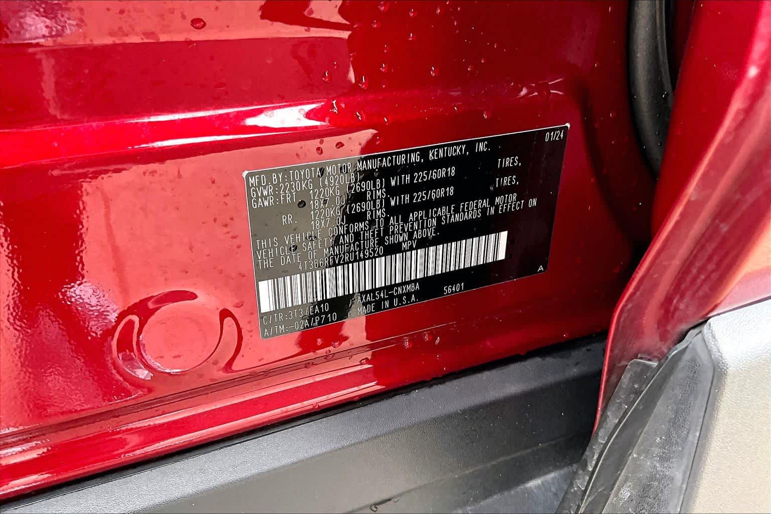 2024 Toyota RAV4 Hybrid XLE Premium Ruby Flare Pearl at Baytown Ford