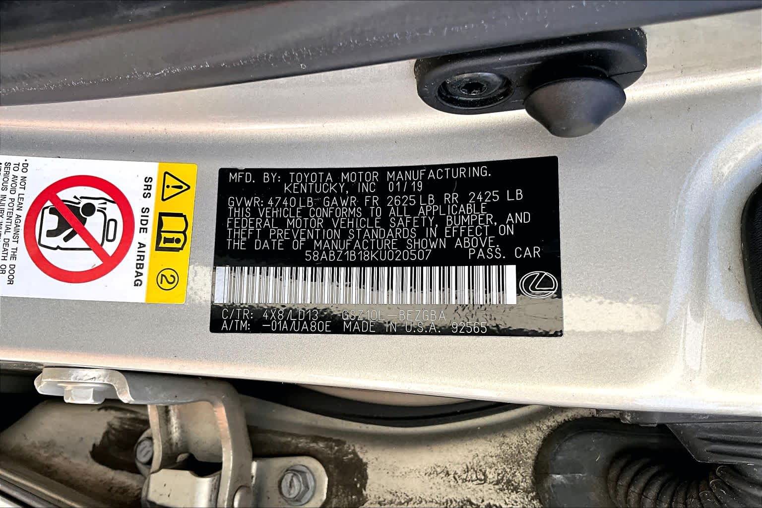 2019 Lexus ES  Moonbeam Beige Metallic at Lexus of Clear Lake