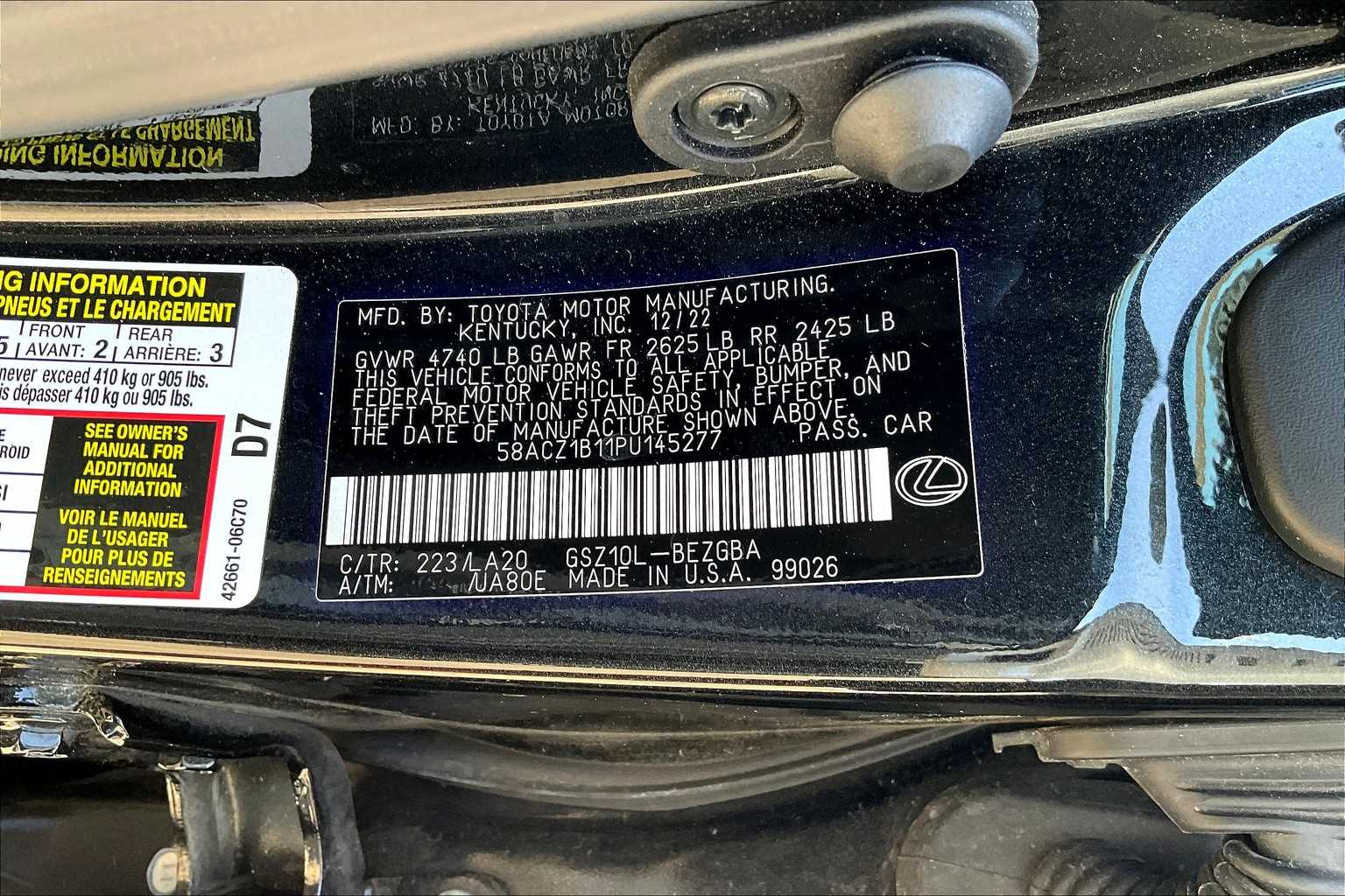 2023 Lexus ES  Caviar at Sterling McCall Lexus