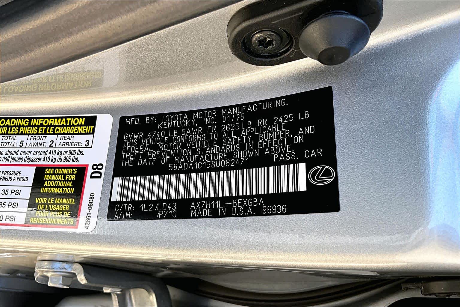 2025 Lexus ES 300h  Iridium at Lexus of Clear Lake