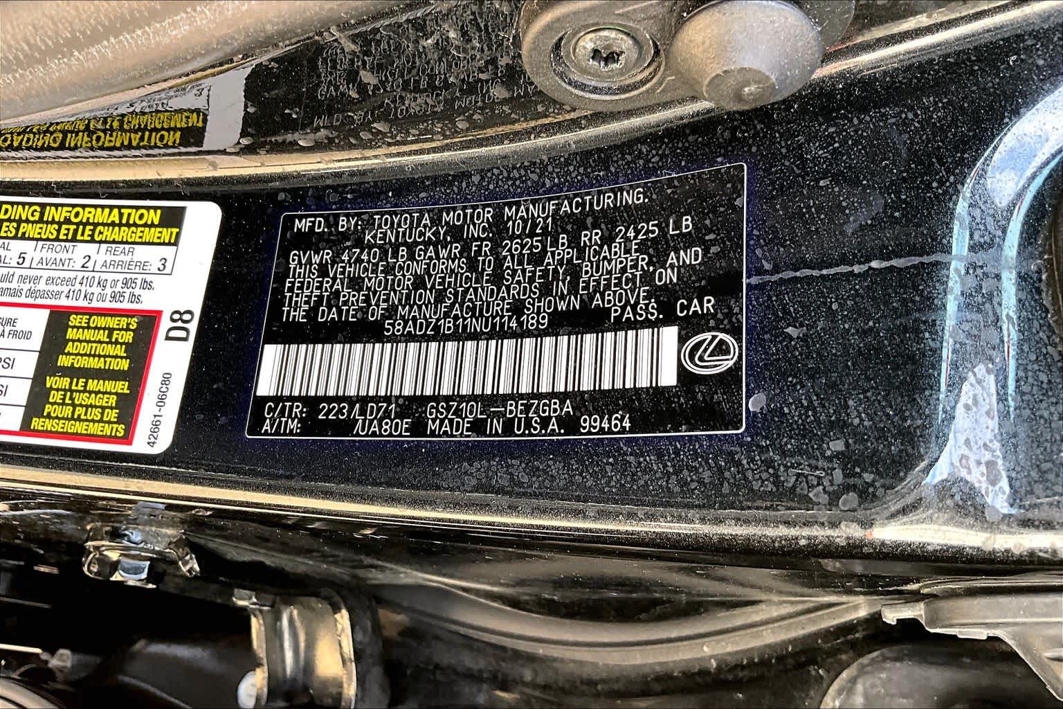 2022 Lexus ES 350 photo 37 of 37