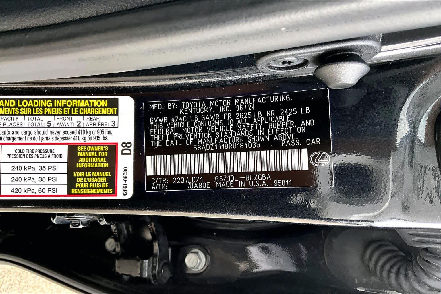 2024 Lexus ES 350  Caviar at Lexus Southwest Houston