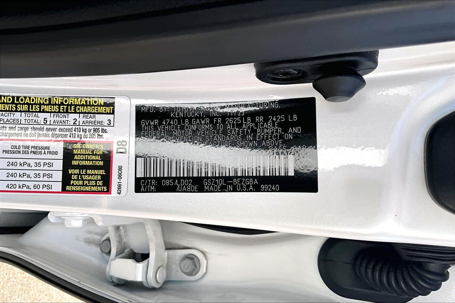 2024 Lexus ES 350  Eminent White Pearl at Lexus Southwest Houston
