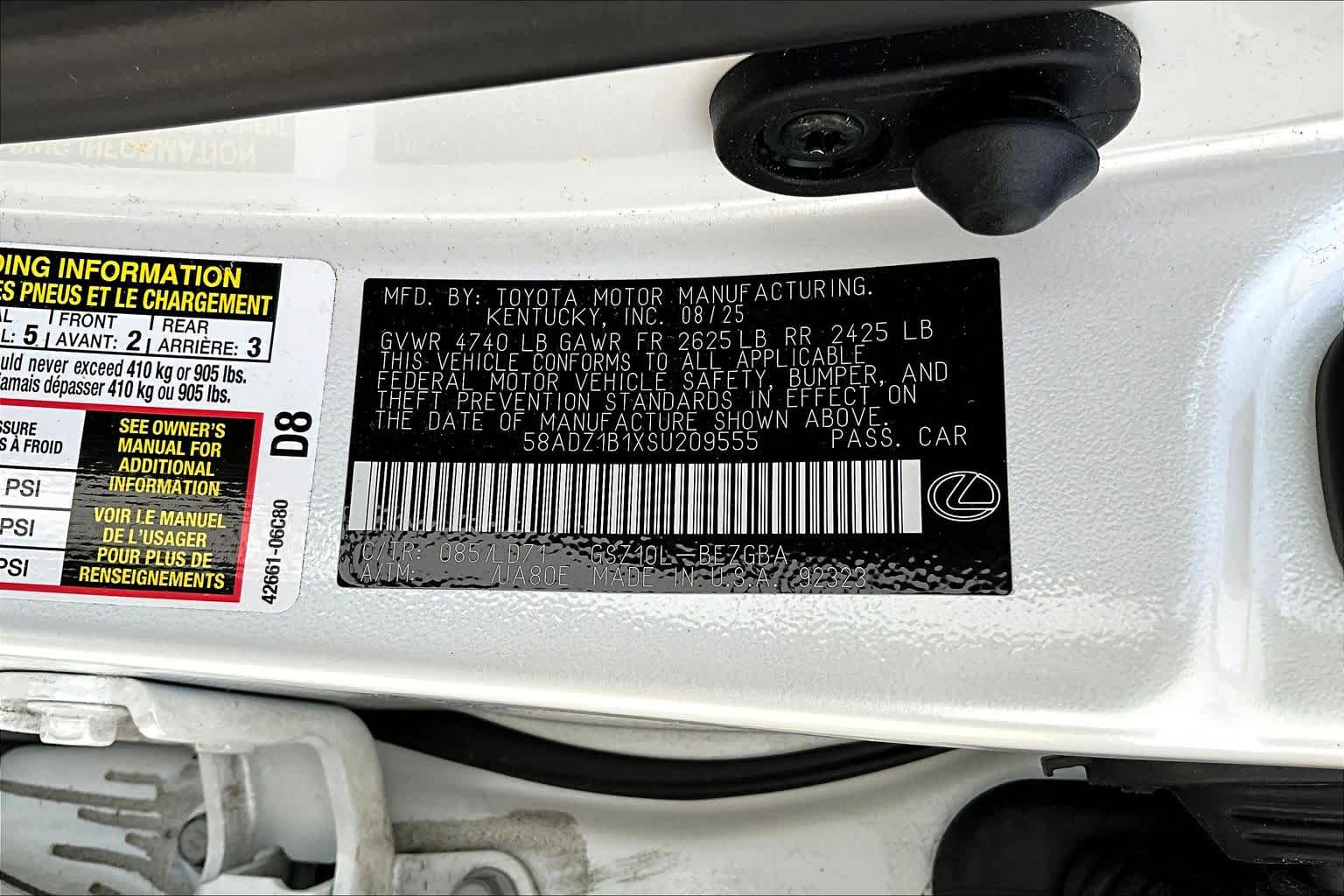 2025 Lexus ES 350  Eminent White Pearl at Lexus Southwest Houston