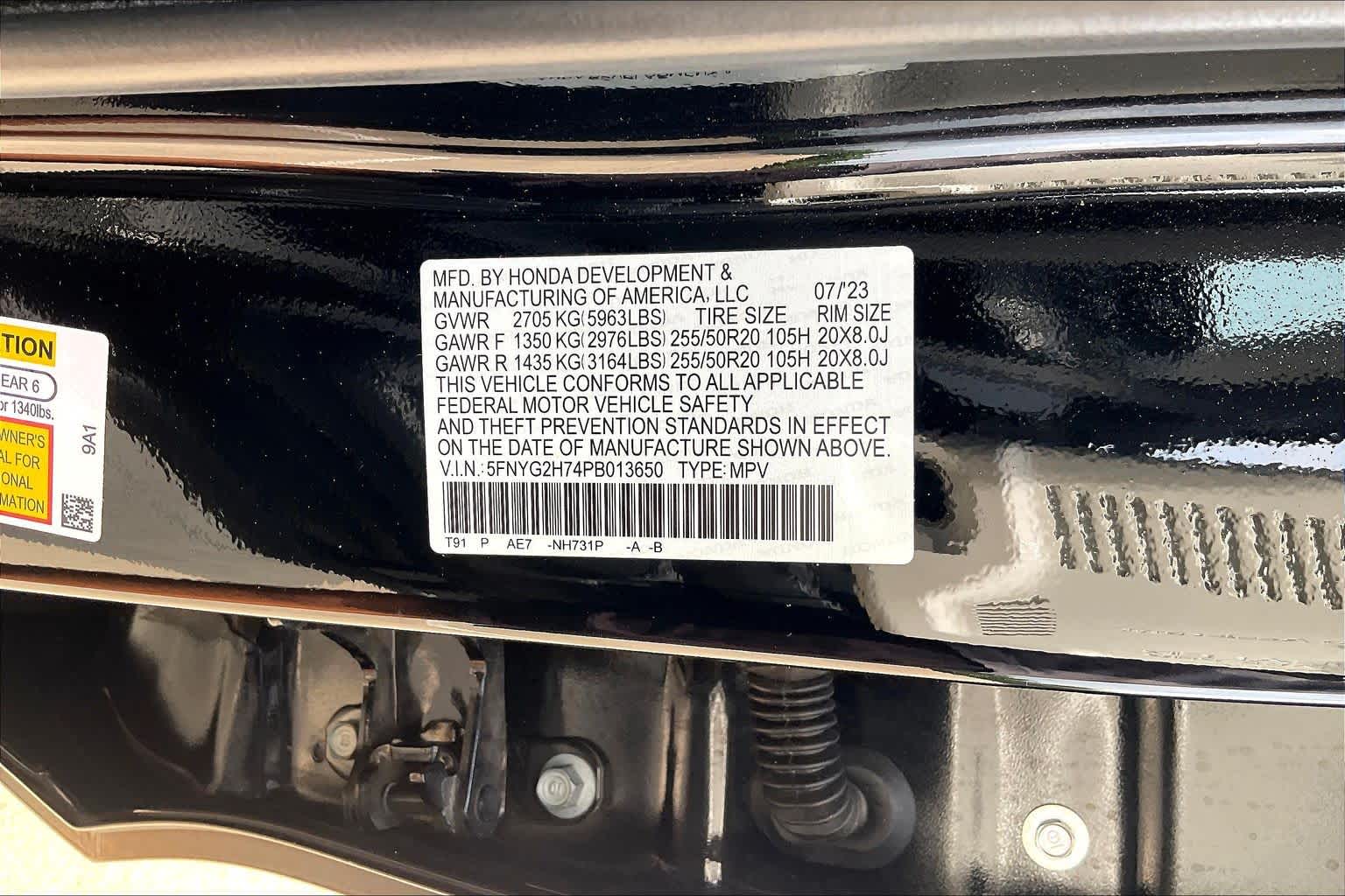 2023 Honda Pilot Touring Crystal Black Pearl at AutoNation USA Katy
