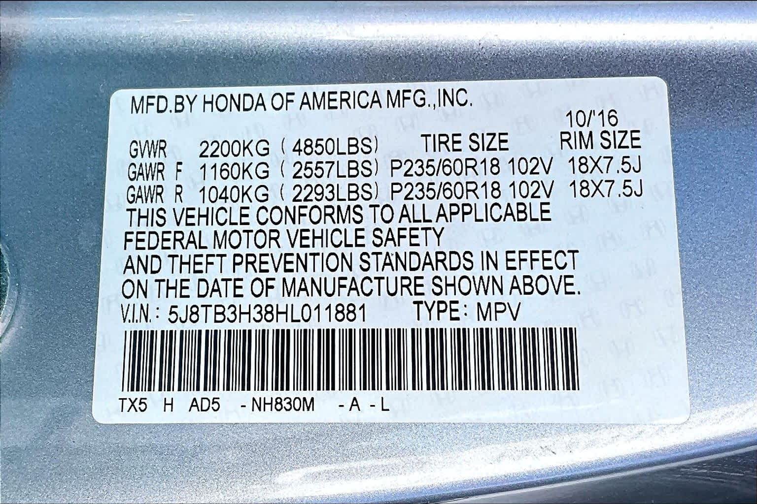 2017 Acura RDX  Lunar Silver Metallic at Sterling McCall Acura